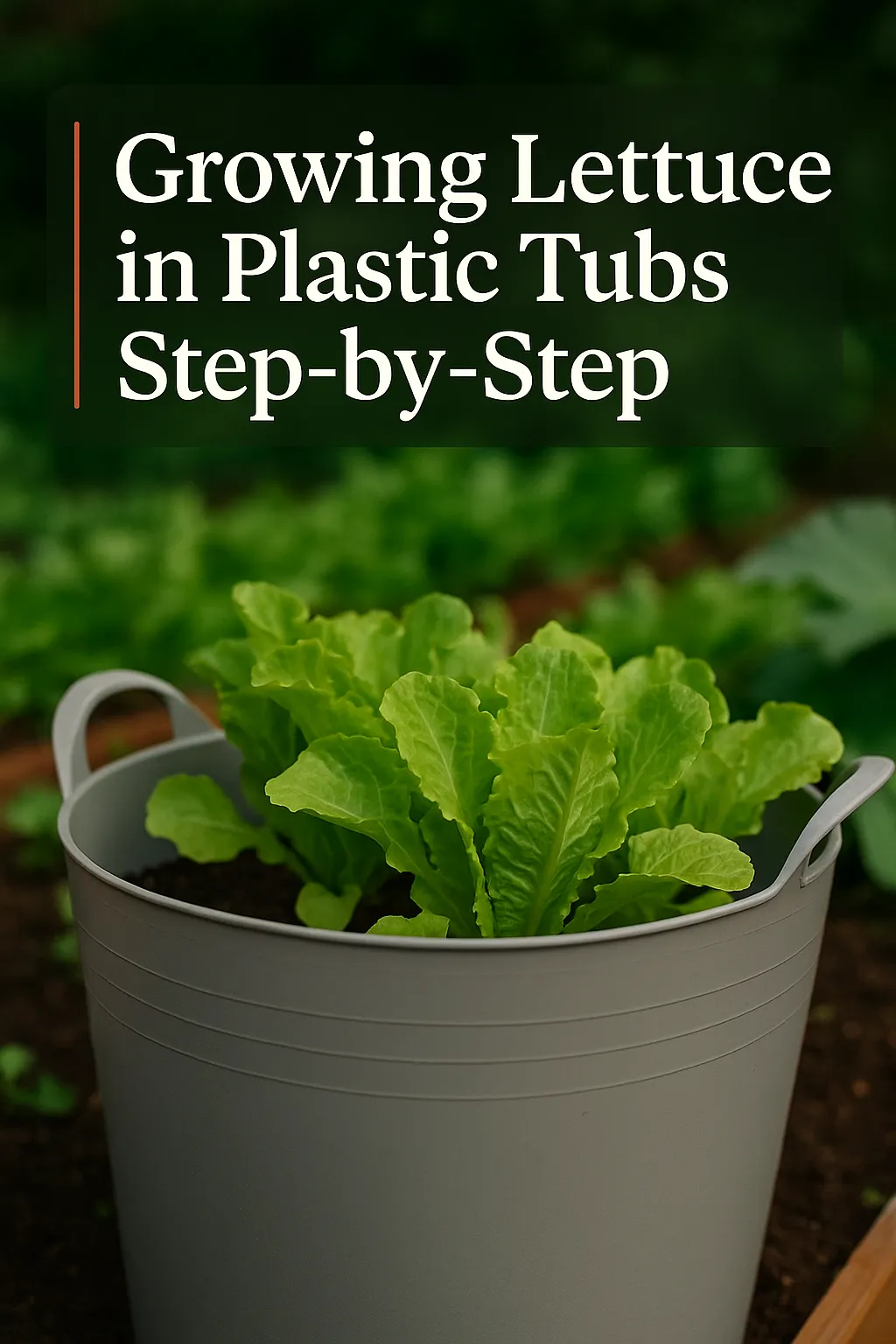 Growing Lettuce in Plastic Tubs Step-by-Step - How To Grow Plant