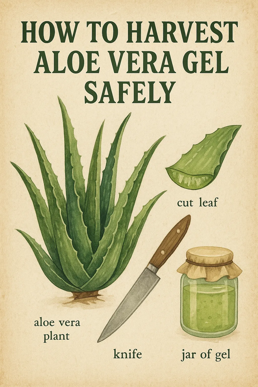 How to Harvest and Store Aloe Vera Gel Safely