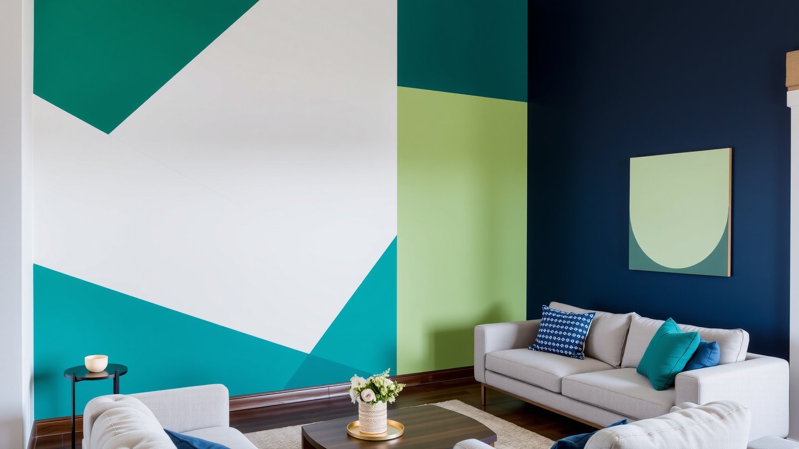 Bold Color Block Accent Walls